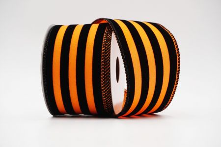 Striped Wired Ribbon_KF6690GC-41-53_Orange